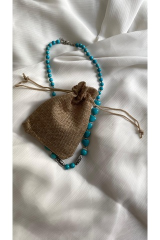 Firuze Doğal Taş Kolye Turkuaz