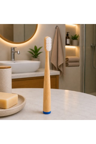 Ahşap - Bambu Mavi Sap - Ayaklı Diş Fırçası 5705