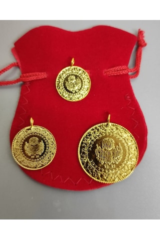 22 Ayar Altın Kaplama Imitasyon Çeyre Altın