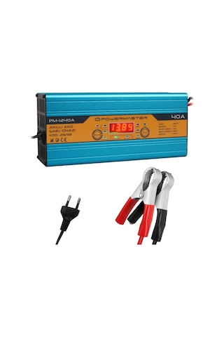 Powermaster Dc-1240a 12volt Max 40amper Kuru-asit-jel Akü Şarj Cihazı