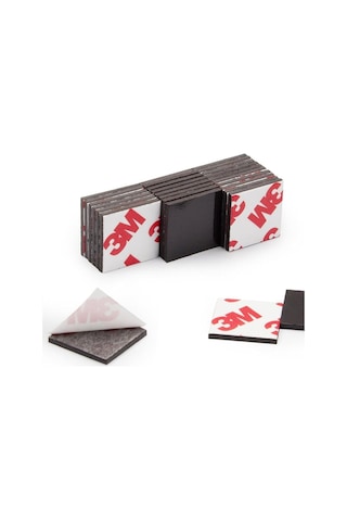 500 Parça 3m Yapışkanlı Etiket Magnet Tabaka Mıknatıs - 15x15 Mm