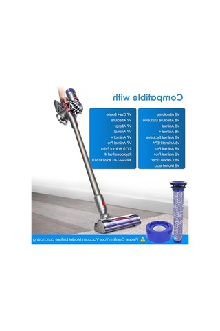 Dyson V8 V7 İçin Filtre, Dyson V8 V7 Animal Motorhead Absolute Cordless Elektrikli Süpürge İçin Yedek Filtre Ve Ön Filtre, 3 Motor Sonrası Filtre Ve 3 Ön Filtre, Yedek Filtre, Temizleme Fırçası İle