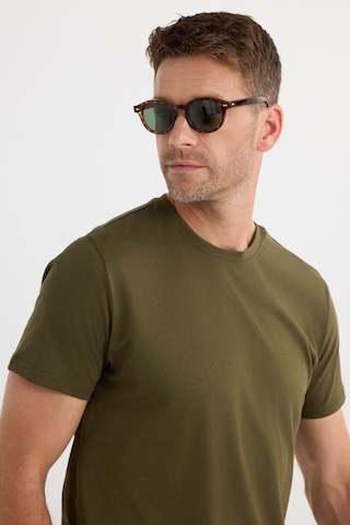 Tudors Unisex Slim Fit Dar Kesim %100 Pamuk Yumuşak Dokulu Yeşil Bisiklet Yaka Tişört-33604 Yeşil