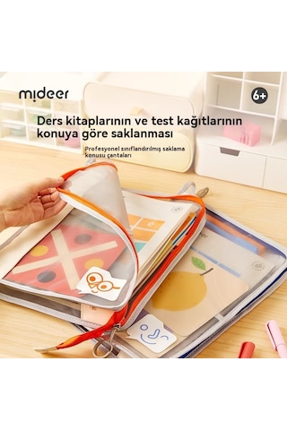 Tuomeng İlkokul Öğrencisi Konu Saklama Çantası Çocuk Testi Kağıt Torba Belge Çantası Mavi Md6413 Mavi