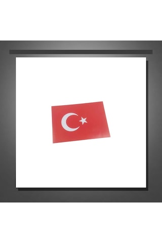 10 Adet Türk Bayrağı Sticker A4 Etiket Ebat: 29,7 Cm X 21 Cm Beyaz - Kırmızı
