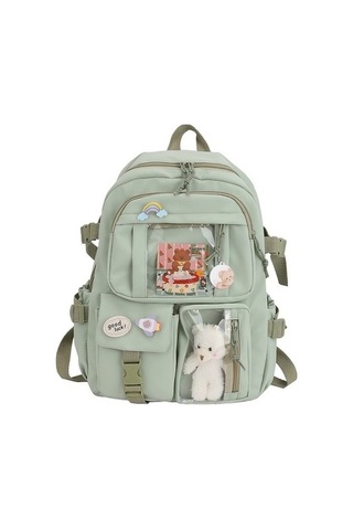Dancemonkey Kız Sırt Çantası Su Geçirmez Naylon Sevimli- Yeşil Yeşil