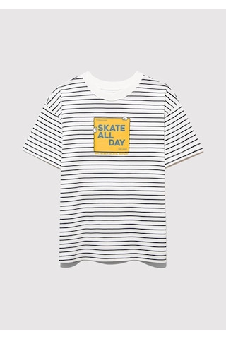 Mavi Skate All Day Baskılı Gri Erkek Çocuk T-shirt M6610263-89187 Gri