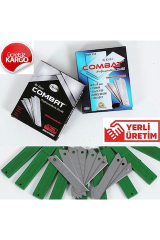 Maket Bıçağı Combat Yedek Uç 100 Adet Maket Bıçağı Ağzı 0.5 MM Kalın