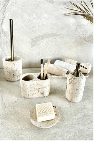 Primanova Octavia 5li Banyo Seti Bej Beyaz