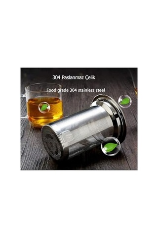 700 Ml Süzgeçli Cam Çaydanlık Üstü Demlik Kırmızı Diğer