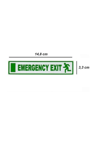 Emergency Exıt Sticker Acil Çıkış Ingilizce Sticker Fosforlu Sticker