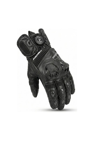 Motoanl Motosiklet Eldiveni Racing Full Koruma Leather Prof Motorcu Eldiven Siyah