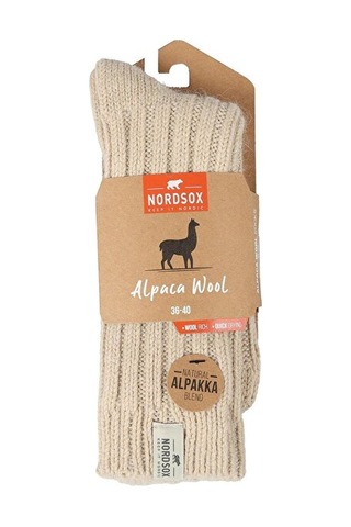 Nordsox Bolero Alpaka Yünlü Kadın Kışlık Çorap Bej