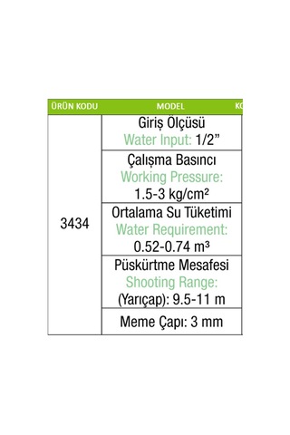 Metsan 3434 Ts 80b2 Açılı Plastik Sprink 1/2"