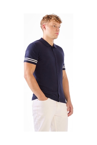 Dufy Fitilli Polo Triko Tshirt Lacivert