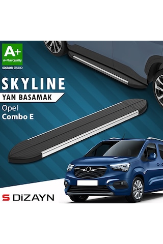 S-dizayn Opel Combo E Kısa Şase Skyline Krom Yan Basamak 203 Cm 2018 Üzeri A+ Kalite