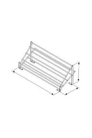 Starax İki Raflı Kapağa Monte Ayakkabılık Krom 60cm S-6141-c Çok Renkli