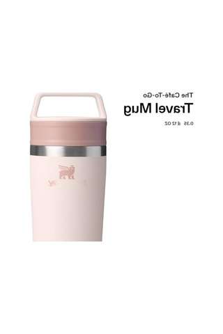 Paslanmaz Çelik Sızdırmaz Termos Bardak, Pembe Kuvars, 0.35 Litre Açık Ahşap
