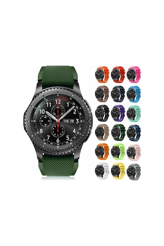 Samsung Uyumlu Gear S3 Frontier Watch Silikon Kordon Kayış (447336762)