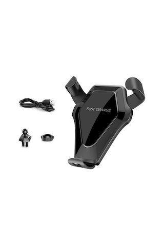 Yunboo Araç İçin Hızlı Şarjlı Qi Kablosuz Telefon Tutucu - 360 Dönebilir