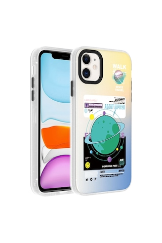 Zeyline Apple Uyumlu iPhone 12 Desenli Zore Dragon Sert Kapak-gezegen