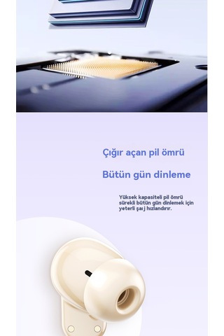 Retro Deri J17 Kablosuz Bluetooth Kulaklık Ekstra Uzun Bekleme Kulak İçi Spor Gürültü Önleyici Kulaklıklar Skin Color