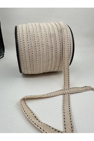 Paşateks 1.5 Cm Balıksırtı Şerit-5 Metre-açık Bej