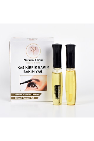 Natural Clinic Kaş Kirpik Bakım Yağı 10 ML + Doğal E Vitaminli Argan Yağı 10 ML