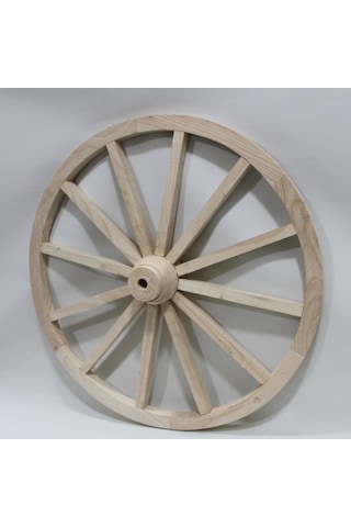 Otantik Çarşı Ahşap At Arabası Tekeri 90 Cm