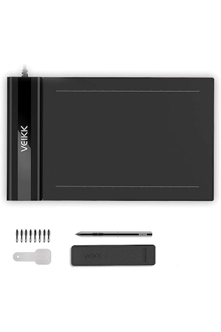 Techtic Veıkk S640 6x4inç Grafik Dijital Tablet 8192 Seviye Pilsiz Kalem Desteği Android Windows Mac Uyumlu