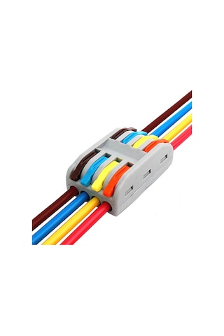 Hızlı Kablo Ekleme Aparatı - 4 Dörtlü Kablo Birleştirici Klemens