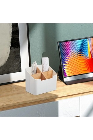 Createtech Depolama Kutusu Tv Klima Uzaktan Kumanda Düzenleyici Beyaz