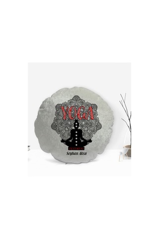 Kişiye Özel Isimli Yoga Eğitmeni Tasarımlı Dekoratif Kırlent Yast (506502695)