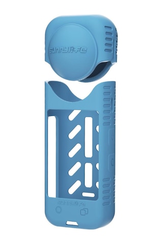 Youmex Insta360 X4 İçin Mavi Silikon Korumalı Kılıf - Lens + Gövde Seti, Anti-düşük, Kaymaz Doku, Kolay Kurulum X4-bht818