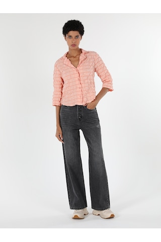 Colin's Regular Fit Shirt Neck Turuncu Kadın Uzun Kol Gömlek CL1058824_Q1.V2_ORA Turuncu