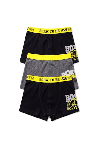 Öts Erkek Çocuk 3 Lü Pamuklu Boxer Baskılı Ekstra Konforlu Kalıp 7290-3 Renkli