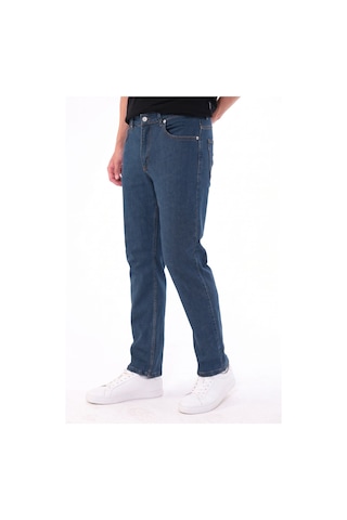 Blayn Jeans Erkek Tint Efekt Diz İzi Yapmayan Pamuklu Esnek Denim Jean Kot Pantolon Regular Kalıp Petrol Mavisi Açık