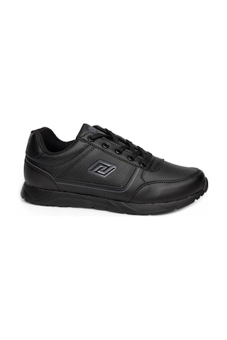 Parley 256-26 Deri Anatomik Bağcıklı Kadın Sneaker Siyah