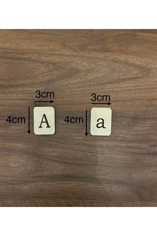Montessori Ahşap Kart Harfleri
