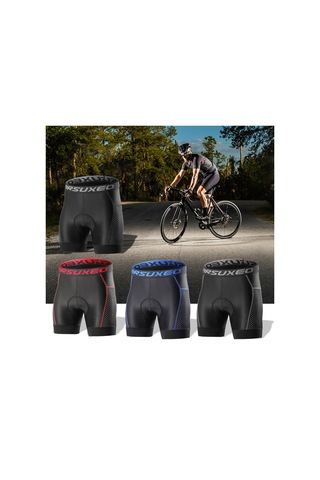 Arsuxeo Erkekler Bisiklet İç Giyim Şort 5d Jel Yastıklı L Gri