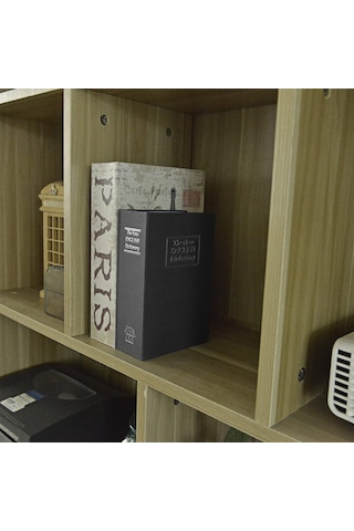 Kitap Şeklinde Siyah Büyük Boy Gizli Güvenlik Kitap Görünümlü Haz