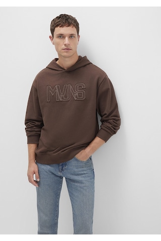 Mavi - Mvjns Baskılı Kapüşonlu Kahverengi Sweatshirt 0s10346-88067 Kahverengi