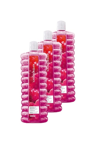 Avon Senses Raspberry Delight Ahududu Ve Frenk Üzümü Kokulu Banyo Köpüğü 3 x 1 L