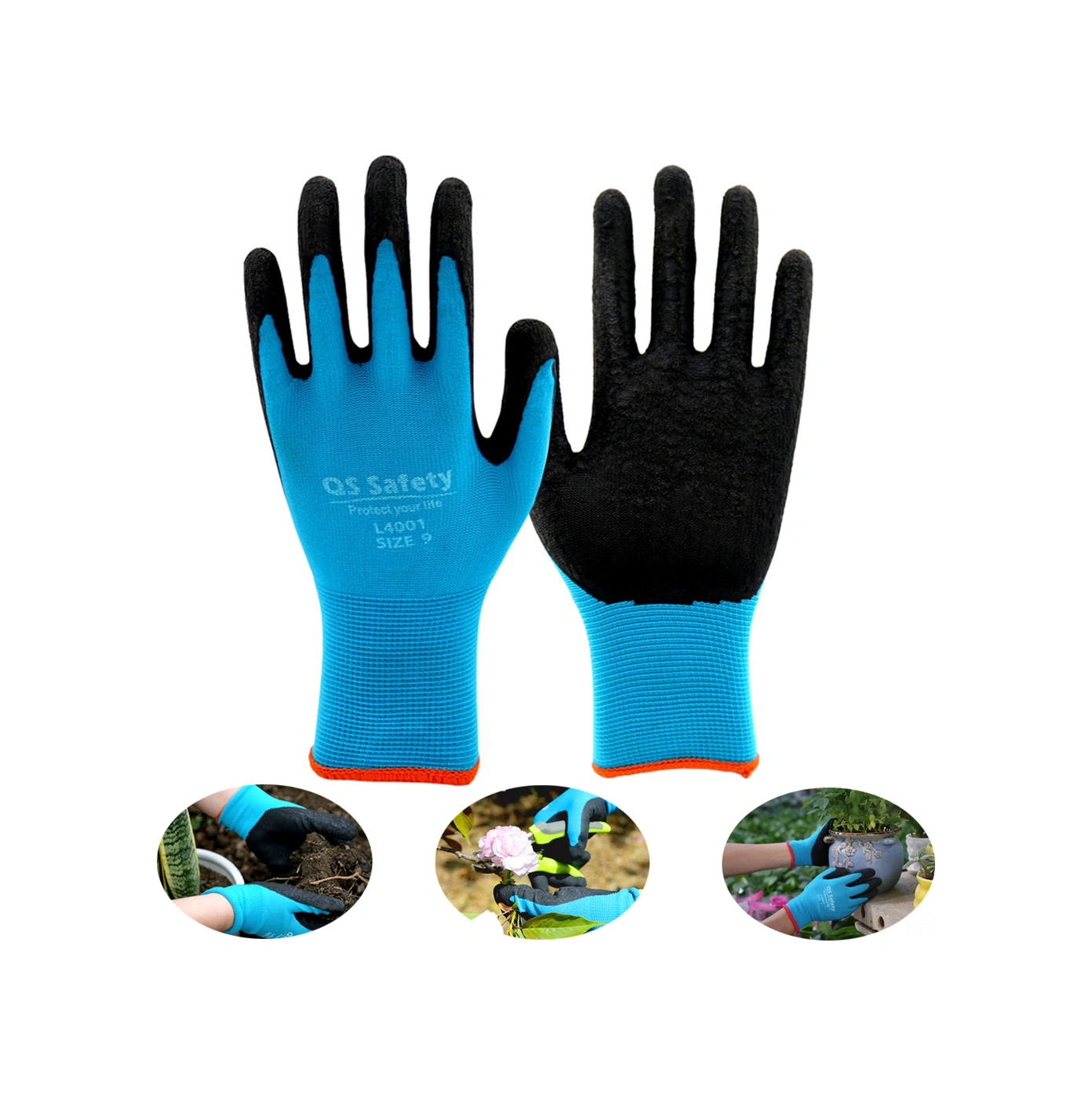 Dofolink Bahçe Çalışmaları Eldiveni Nilon + Lateks: Su Geçirmez, Kaymaz, Dayanıklı - Aşılıma, Çalı Kırmaya, Toprak Kazmaya Uygun S/m/l
