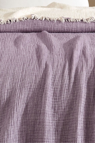 Varol Tek Kişilik 5 Katlı %100 Pamuk Müslin Yatak Örtüsü - Lila Lıla/160x230cm Lila