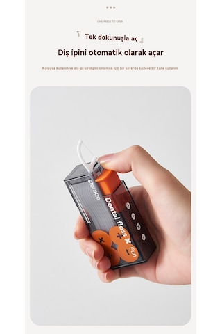 Taşınabilir Diş İpi Kutusu Otomatik Olarak Açılır - Pembe