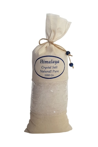 Himalaya Tuzu 1 Kg. Bez Torbada Iri Taneli Beyaz Renk Himalaya Orijinal Tuz Granül