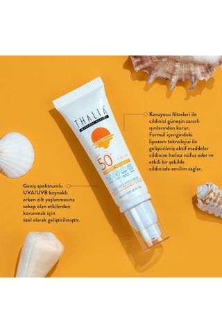 Thalia Günlük Nemlendirici Yüz Güneş Kremi SPF50+ 50 ML