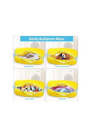 Ayakkabı Yıkama Torbası - Mikrofiber Astarlı - Fermuarlı - Geniş Kullanım Alanı Karışık