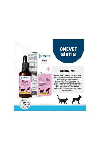 Onevet Kedi ve Köpekler İçin Tüy Dökülmesini Önleyici Biotin Damla 50 Ml